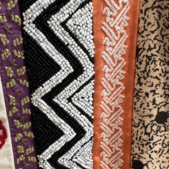 Floral Patchwork Skirt - Multicolor with Beads - Picture 4 of 5